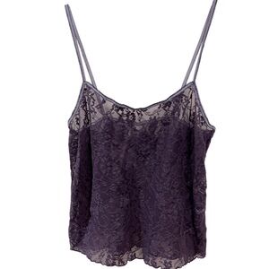 DKNY DARK SIENNA Y2K LACE CAMISOLE TANK TOP M